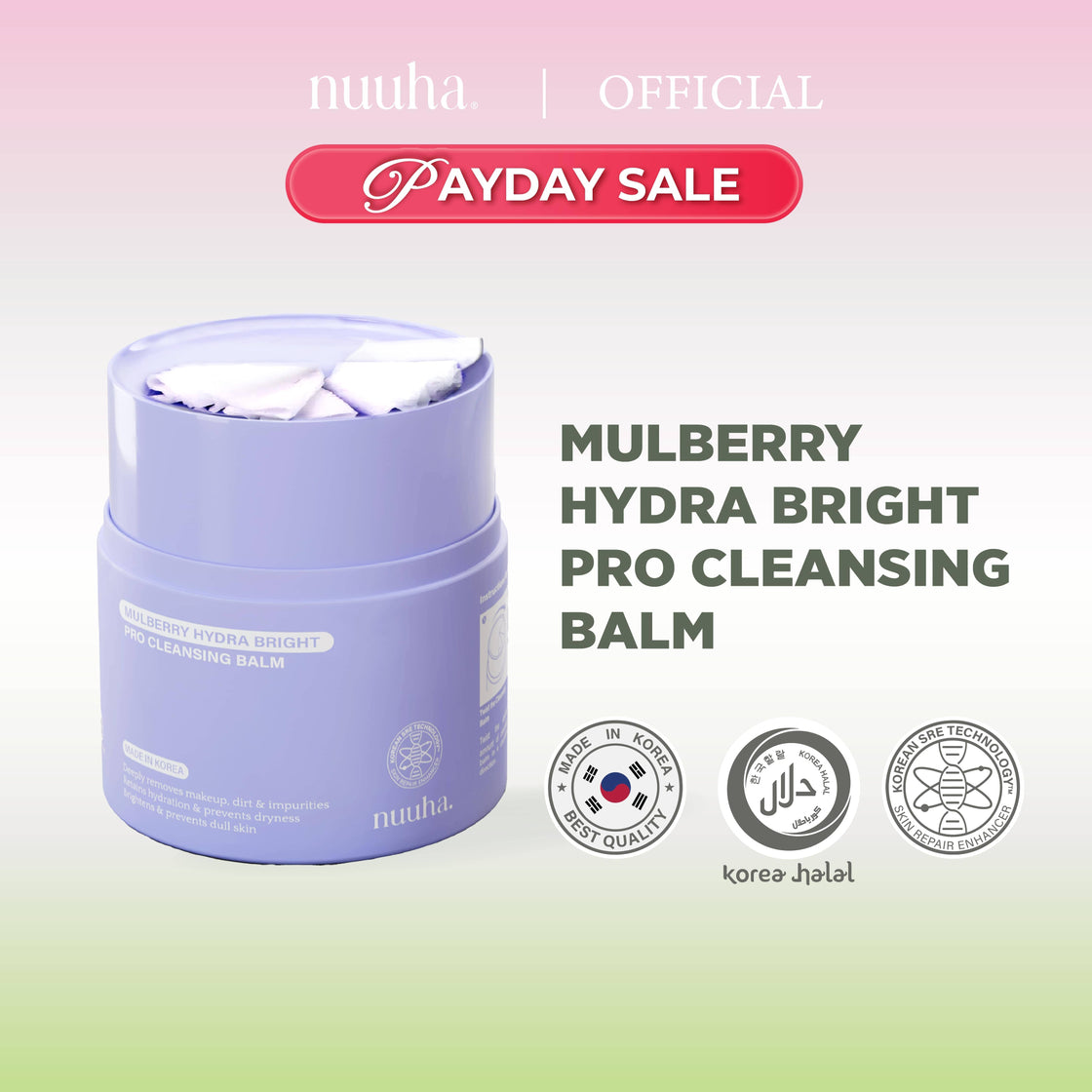 Nuuha beauty Mulberry Hydra Bright Pro Cleansing Balm