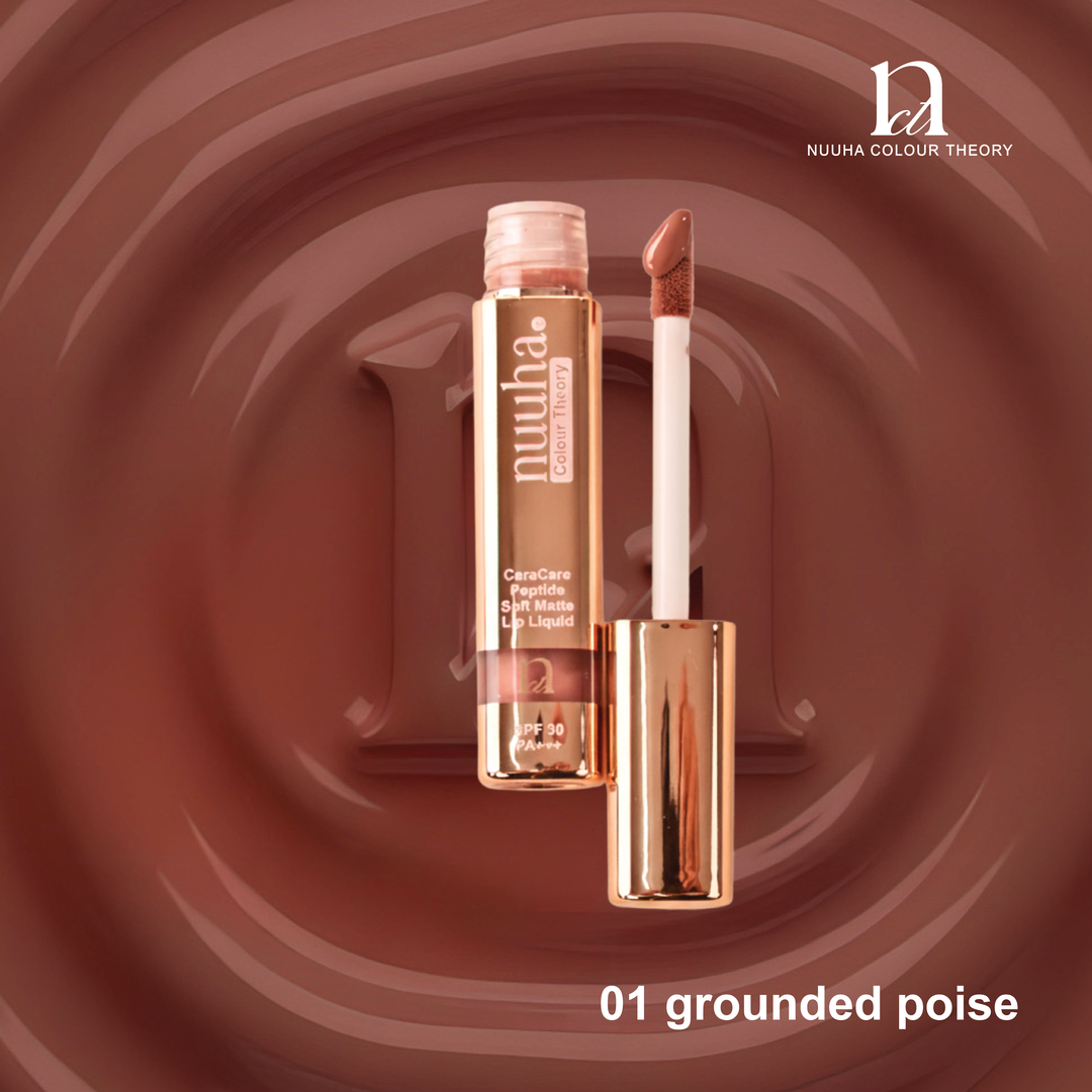 [Grounded Poise (01)] Nuuha Color Theory Ceracare Peptide Lip Liquid Soft Matte SPF 30 PA+++