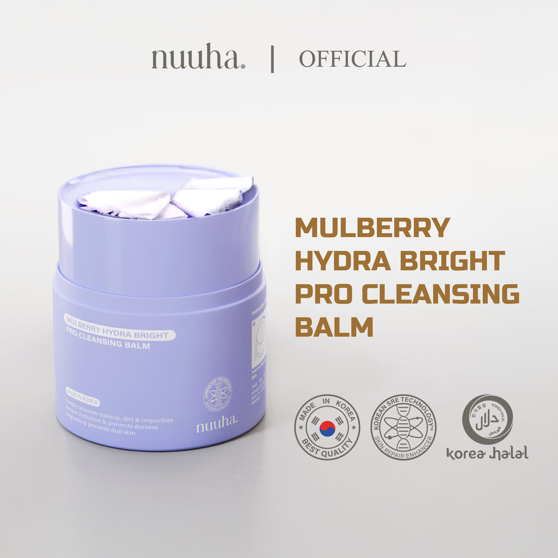 Nuuha beauty Mulberry Hydra Bright Pro Cleansing Balm