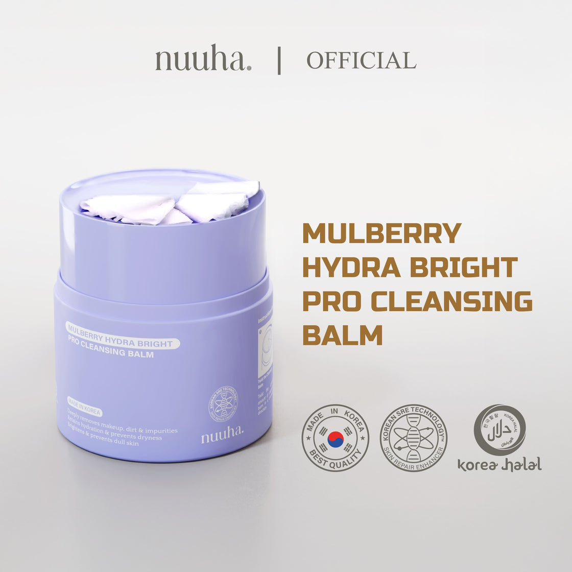 Nuuha beauty Mulberry Hydra Bright Pro Cleansing Balm