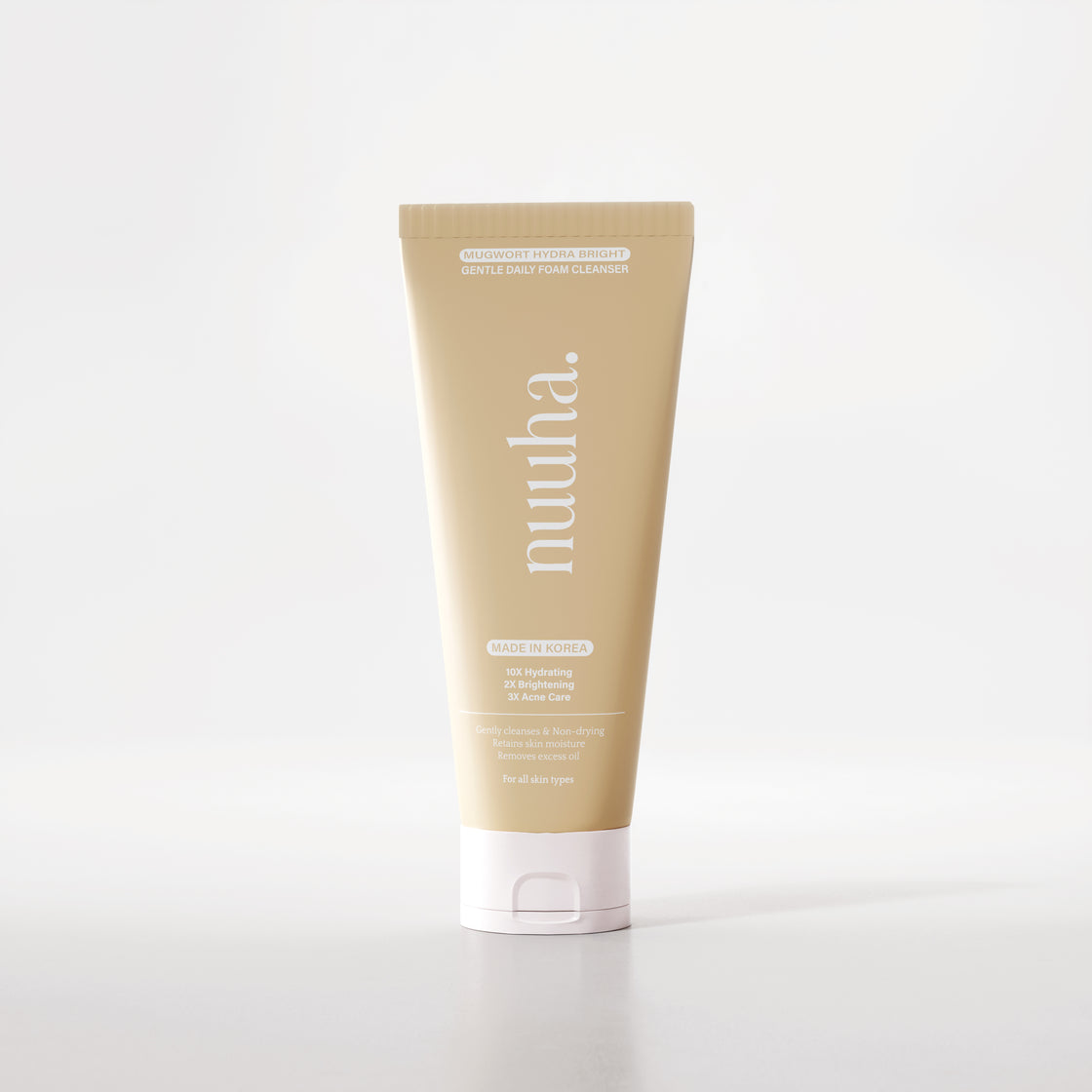 Nuuha Beauty Mugwort Hydra Bright Gentle Daily Foam Cleanser