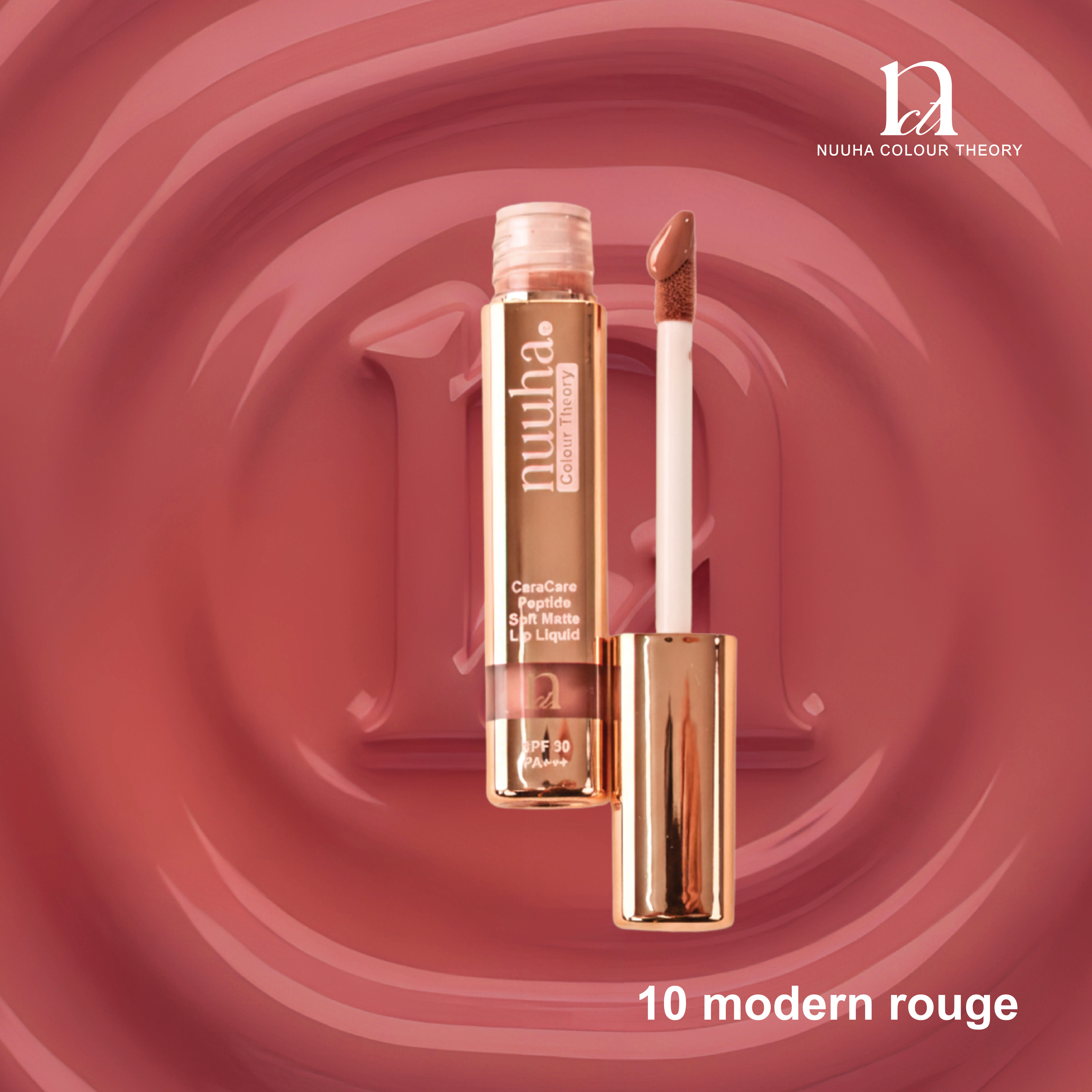 [Modern Rouge (10)] Nuuha Color Theory Ceracare Peptide Lip Liquid Soft Matte SPF 30 PA+++