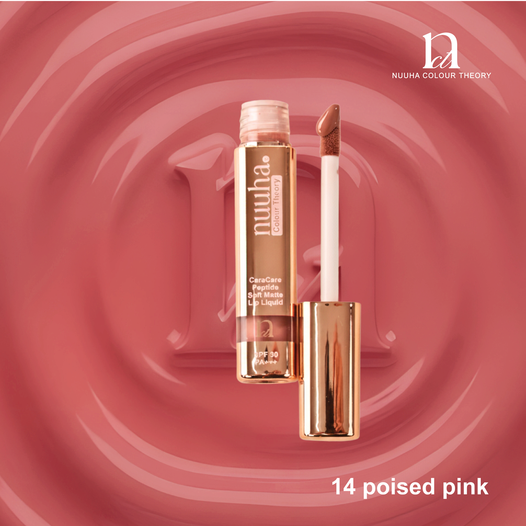 [Poised Pink (14)] Nuuha Color Theory Ceracare Peptide Lip Liquid Soft Matte SPF 30 PA+++
