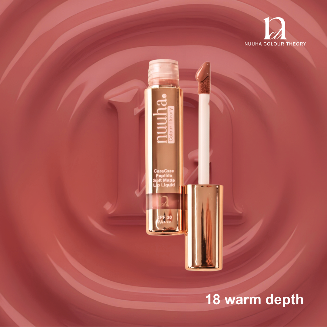 [Warm Depth (18)] Nuuha Color Theory Ceracare Peptide Lip Liquid Soft Matte SPF 30 PA+++