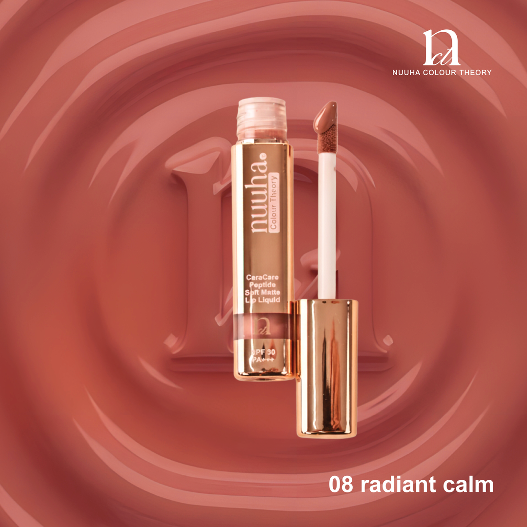 [Radiant Calm (08)] Nuuha Color Theory Ceracare Peptide Lip Liquid Soft Matte SPF 30 PA+++