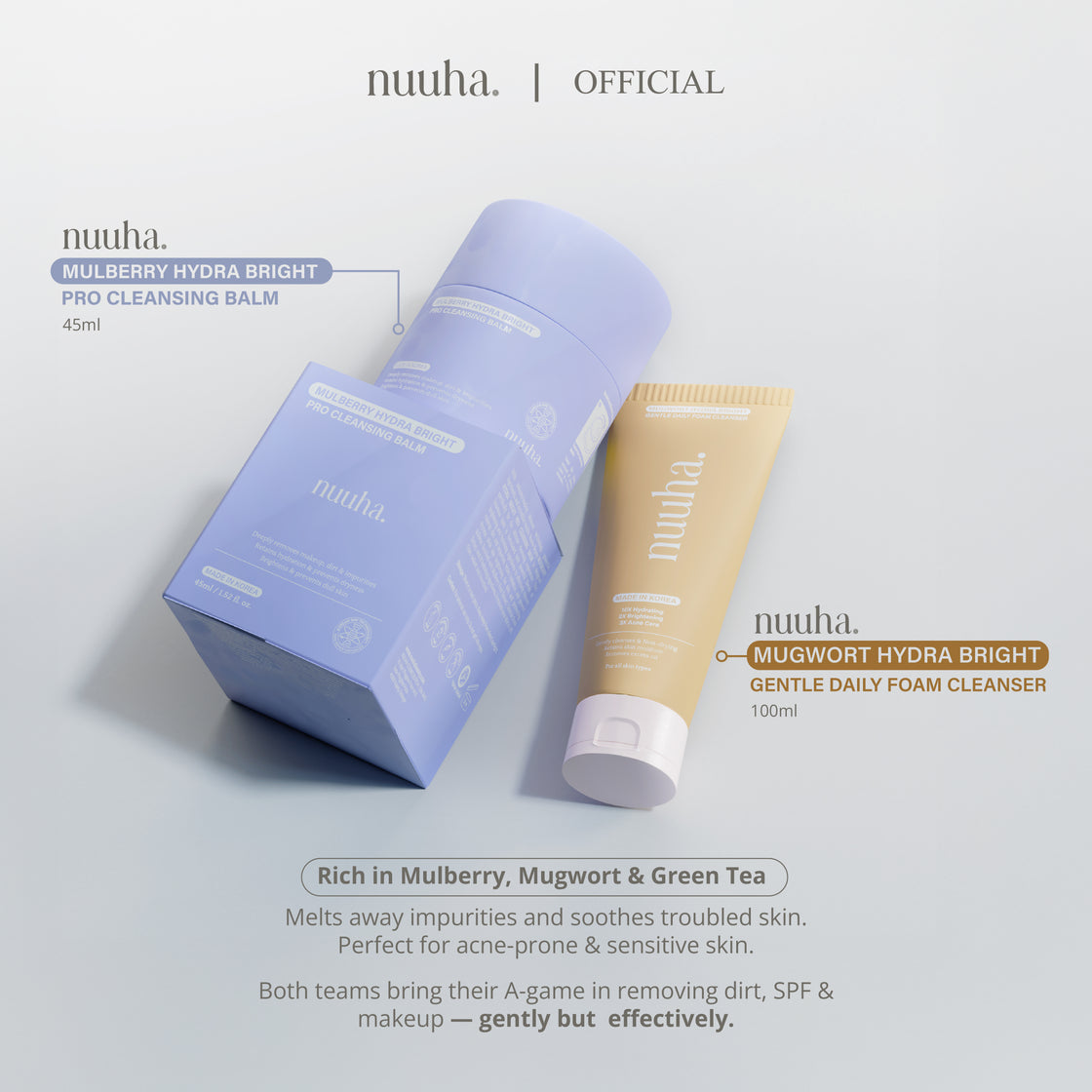 NUUHA BEAUTY Double Cleanse Double Glow Set