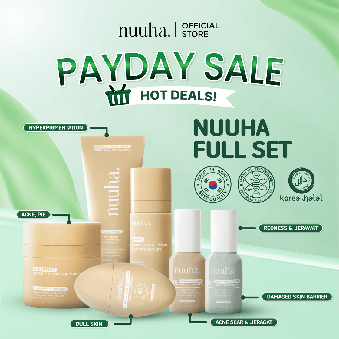Nuuha Beauty Full Set - Brightening & Acne Relief Set/Brightening Set/Acne Relief Set